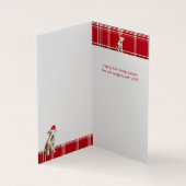 Staffordshire Dog Holiday Red Plaid Christmas (内部)