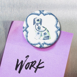 Staffordshire Dog Opt 1 in Slate and Green Magnet マグネット