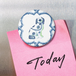 Staffordshire Dog Opt 2 in Slate and Green Magnet マグネット