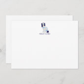 Staffordshire Spaniel Personalized Flat Note Card ノートカード (正面/裏面)