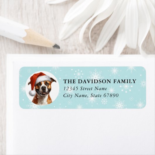 Staffordshire Terrier Return Address Labels ラベル (インサイチュ)