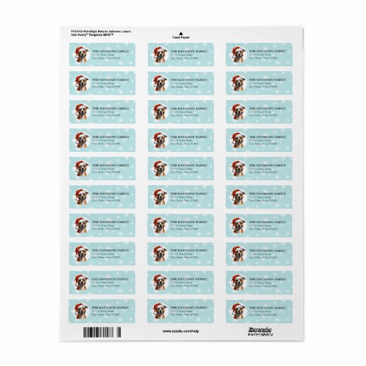 Staffordshire Terrier Return Address Labels ラベル (フルシート)