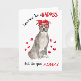 StaffordshireTerrier Dogの母の日のバダス カード