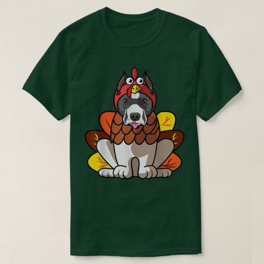 StafforShire Bull Terrier Dog Greets Happy Thanksg Tシャツ (デザイン正面)