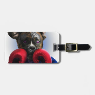 Staffy犬のボクサーのおもしろい動物 ラゲッジタグ