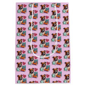 Staffy Books Coffee抱き枕in peony ミディアムペーパーバッグ (裏面)