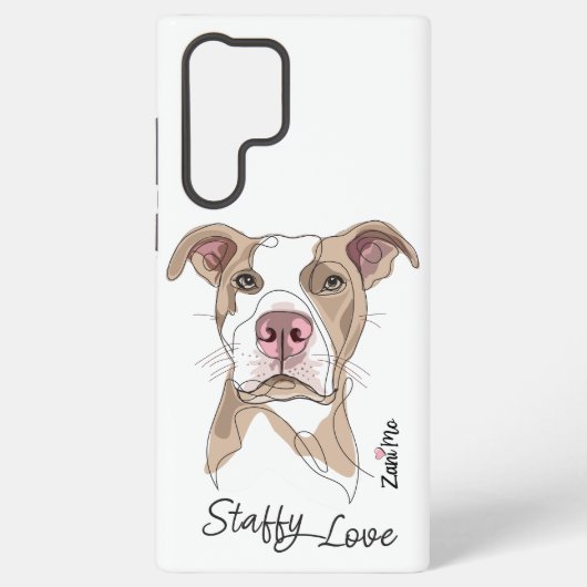 Staffy Love - Zani Mo Protection Samsung Galaxyケース (裏面)