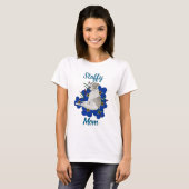 Staffy Mom Tee – Staffordshire Bull Terrier Art Tシャツ (正面フル)