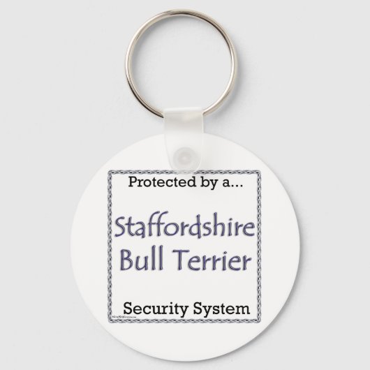Staffy Security Systemキーチェーン キーホルダー (正面)