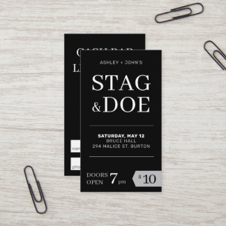 StagおよびDoeチケットモダンクラシックパーティー 名刺