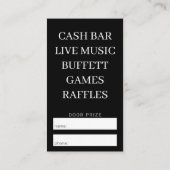 StagおよびDoeチケットモダンクラシックパーティー 名刺 (裏面)