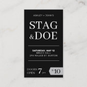 StagおよびDoeチケットモダンクラシックパーティー 名刺 (正面)