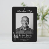 Stagと〔雄ジカの〕枝角お祝いのLife Photo Card 招待状 (スタンド正面)