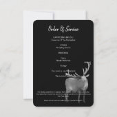 Stagと〔雄ジカの〕枝角お祝いのLife Photo Card 招待状 (裏面)