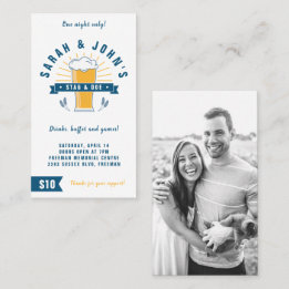 StagとDoeのチケット – 白のビアスタイン 名刺