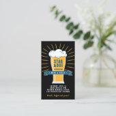 StagとDoeの写真チケット – ビールグラス（黒） 名刺 (スタンド正面)