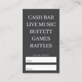 StagとDoeチケットクラシックビールパーティー 名刺 (裏面)