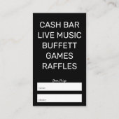 StagとDoeチケットモダンクラシックパーティー 名刺 (裏面)