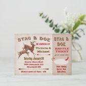 StagまたはBuckとDoeのチケットとラッフル招待 招待状 (スタンド正面)