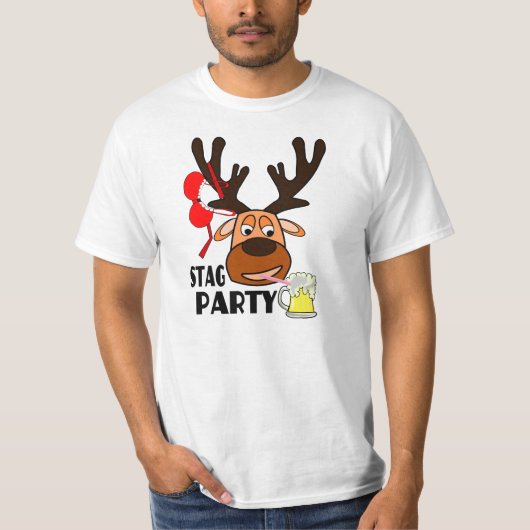 stagパーティー、stag do、stag night tシャツ (正面)