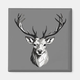 Stagベクターグラフィックアートポートレート動物スピリットトップ マグネット