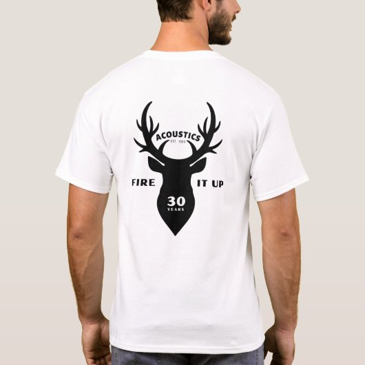 STAGメンズベーシックティホワイト Tシャツ (裏面)