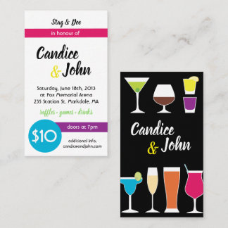 Stag and Doe Jack and Jillチケットバードリンク 名刺