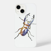  Stag Beetle Drawing iPhoneケース (裏面)