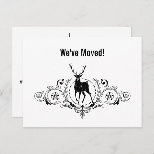 Stag Buck Swirlsが華美発表を進める | 案内ポストカード (正面/裏面)