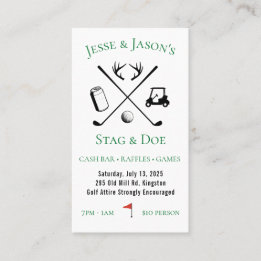 Stag & doe /ジャックとジルゴルフテーマイベントチケット 名刺