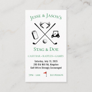 Stag & doe /ジャックとジルゴルフテーマイベントチケット 名刺