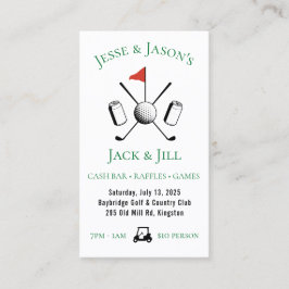 Stag & doe /ジャックとジルゴルフテーマイベントチケット 名刺