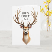 Stag Fathers Day Message Card カード (黄色い花)