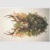 Stag In Foliage 3 Decopage紙 薄葉紙 (正面)
