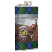 Stag in Heather/キャンベルバッジ付パーソナライズされたき フラスク (右)