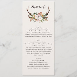 stag rust terracotta wedding menu elegant floral メニュー