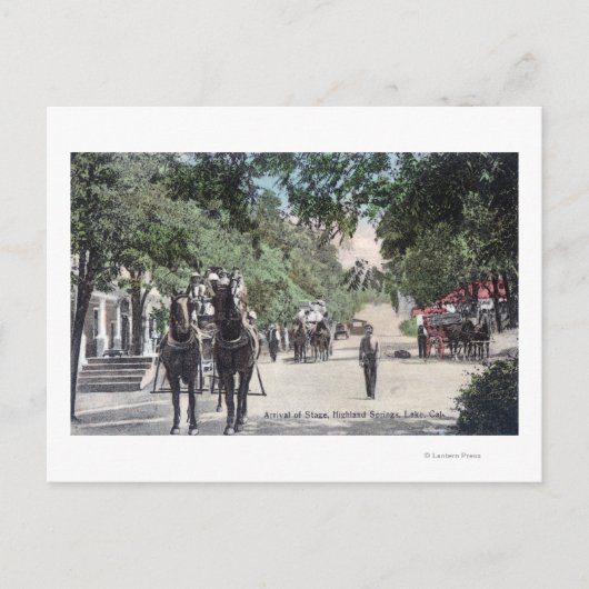 StagecoachHighland春の到着， CA ポストカード (正面)