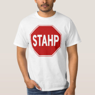 STAHP! 印 Tシャツ