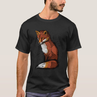 Stain Fox Animal Beautiful Tシャツ