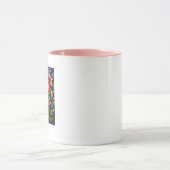 Stain Glass Lilies and Dragon Flies Pink マグカップ (中央)