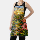 Stain Glass Lilies and Sunshine エプロン (インサイチュ)