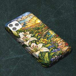 Stain Glass Lilies and Sunshine iPhone 15 Proケース