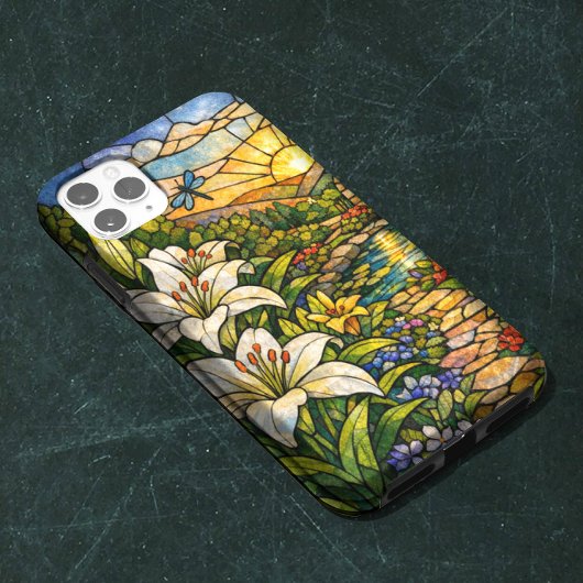Stain Glass Lilies and Sunshine iPhoneケース
