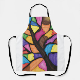 Stain glass tree art  エプロン