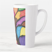 Stain glass tree art  カフェラテマグ (右)