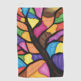 Stain glass tree art  ゴルフタオル
