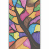 Stain glass tree art  シール (正面)
