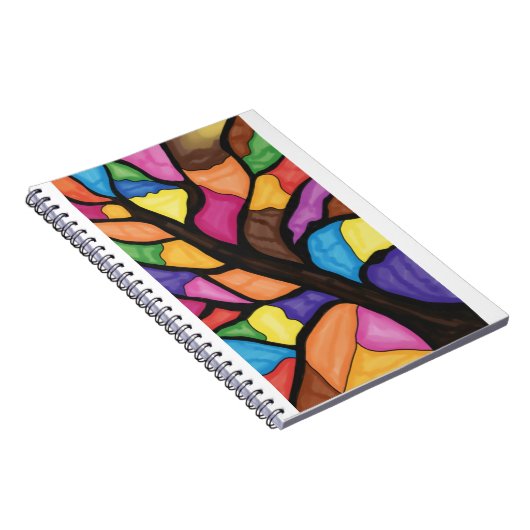 Stain glass tree art  ノートブック (右側)