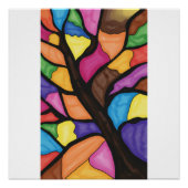 Stain glass tree art  ポスター (正面)