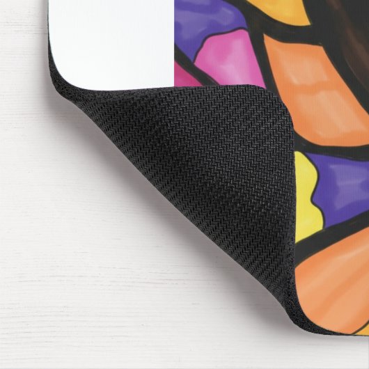 Stain glass tree art  マウスパッド (コーナー)